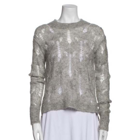 All Saints light gray crew sweater - Picture 1 of 8